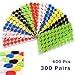 Miracle Market 600 Pcs (300 Pairs) of Colorful Hook and Loop Self Adhesive Fastener Dots | Sticky Back ¾” (20 mm) Diameter Heavy Duty Circles | Best for Home, Office, Classroom and Crafts | 6 Color