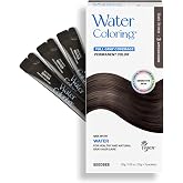 Korean Permanent Hair Dye, Powder Hair Color Kit, Dark Brown, Gray Hair Coverage, Plant-Based Formula, Easy Application for Roots, Short &amp; Long Hair, Vegan, Just Mix with Water (3 Powder Packets)