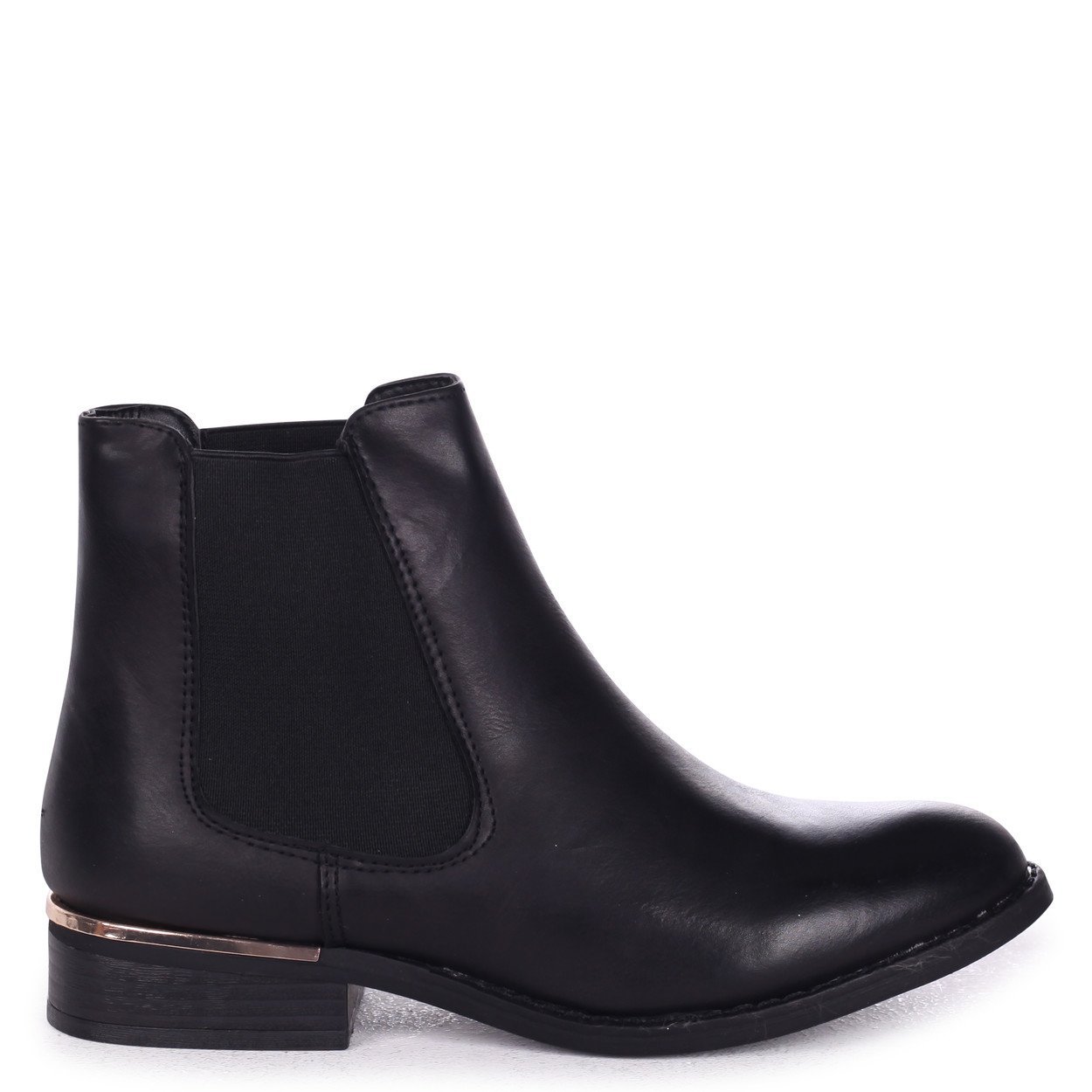 chelsea boots with gold trim
