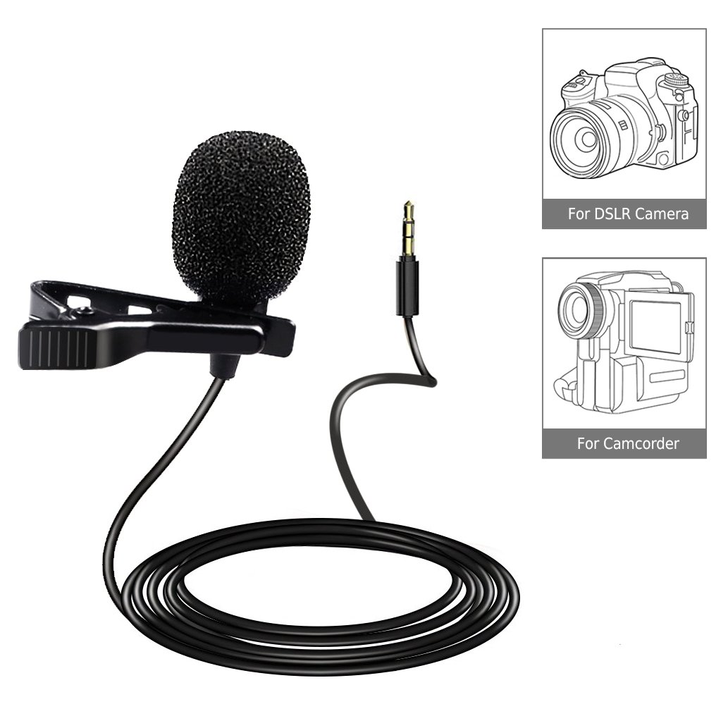 Saramonic SR-XMS2 Broadcast-Quality X/Y Stereo Lavalier Omnidirectional Microphone with 3.5mm TRS Connector for DSLR Cameras, Camcorders, Recorders & Saramonic Devices