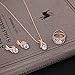 Women Rose Gold Plated Dangle Earrings and Necklace with Cubic Zirconia Fashion Bridesmaids Jewelry Sets ¡­