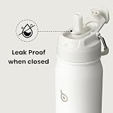 BOTTLE BOTTLE Insulated Stainless Steel Water Bottle 700ml White with Straw view 3