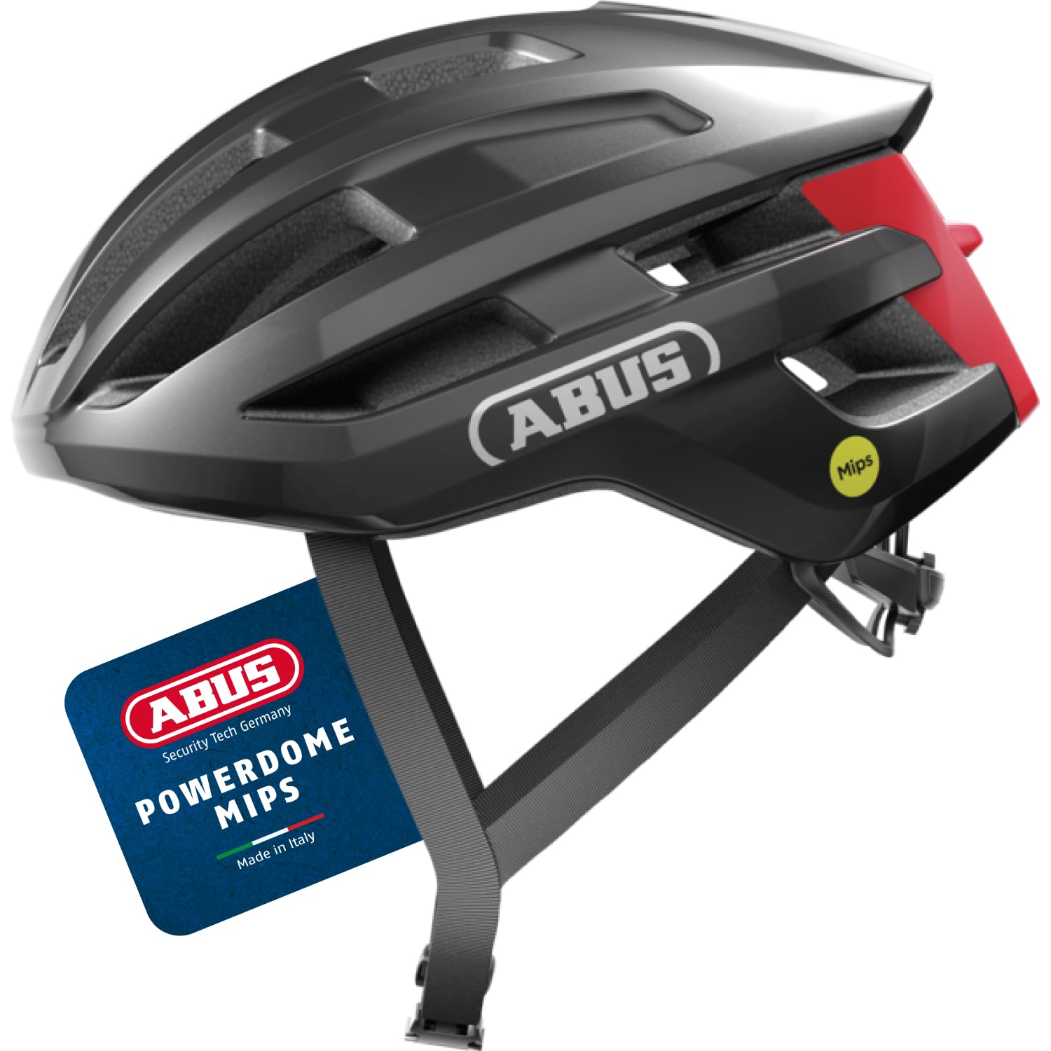 ABUS PowerDome MIPS road bike helmet - lightweight bike helmet with clever ventilation system and impact protection - Made in Italy - for men and women