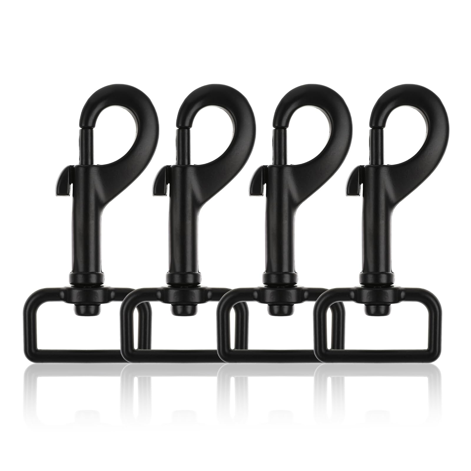 Swivel Snap Hooks Heavy Duty Dog Leash Clips 1 Inch Black Dog Leashes Hooks Safety Clips for Pet Leash & Collar