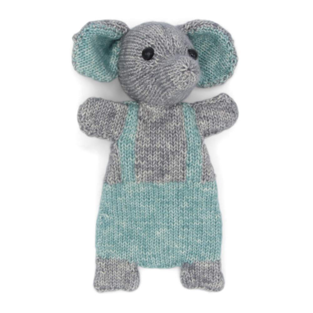 HardiCraft Knitting Set - Make Your Own - with Material and Instructions for Elephant SONNY, 23 cm. A Unique Present