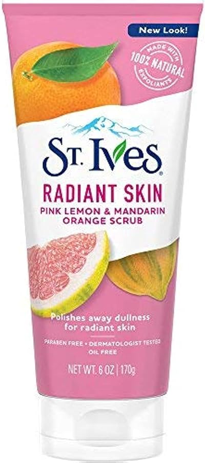 St Ives Even & Bright Pink Lemon Orange Scrub 6 oz 2 Pack Exfoliating Facial