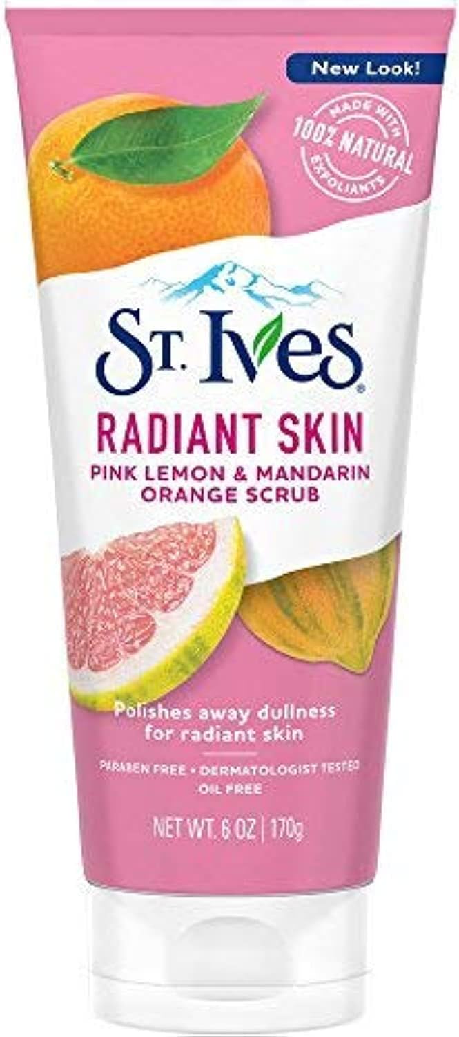 St Ives Even & Bright Pink Lemon Orange Scrub 6 oz 2 Pack Exfoliating Facial