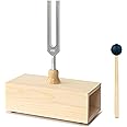 TENFLY 432 Hz Tuning Fork Paired with Elegant Wooden Resonator for Ultimate Meditation Experience