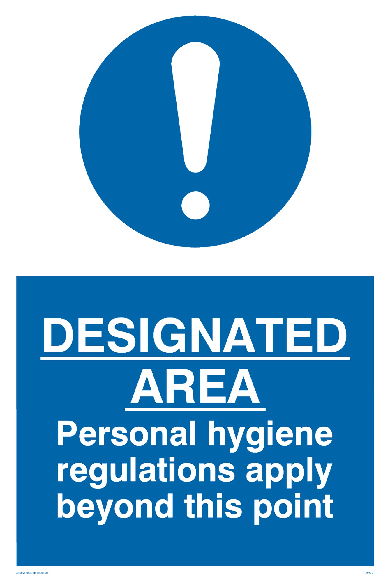 Pack of five - Deated Area Hygiene Rules Sign - 100x150mm - A6P