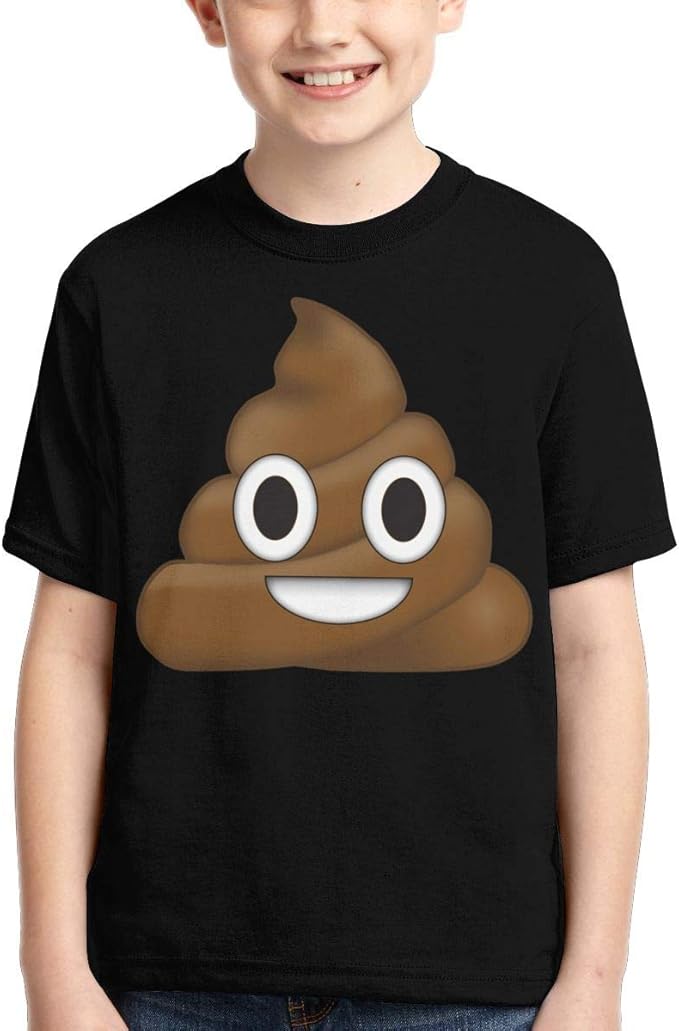 Amazon Co Jp King Duck 顔文字 絵文字 うんこ うんち ばば 臭い デザイン キッズ 男女兼用 ジュニア Tシャツ Tee ボーイズ 半袖 服 ファッション小物