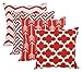 Accent Home Cotton Canvas Throw Cushion Cover Printed Both Side For Home Sofa Couch, Chair Back Seat,4pc pack 18x18