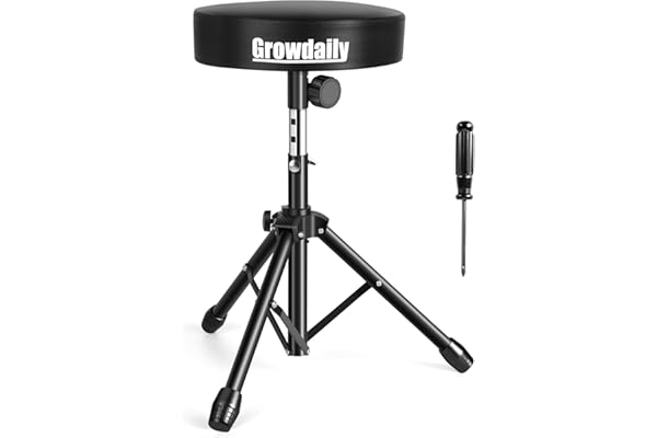 GrowDaily Drum Throne,Adjustable Stool Drum Universal Drum Throne Drummer Stool for Adults Beginner Drummers