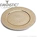 FANTASTIC :) Round 13 Inch Plastic Charger Plates with Eletroplating Finish (6, Hammer Gold)