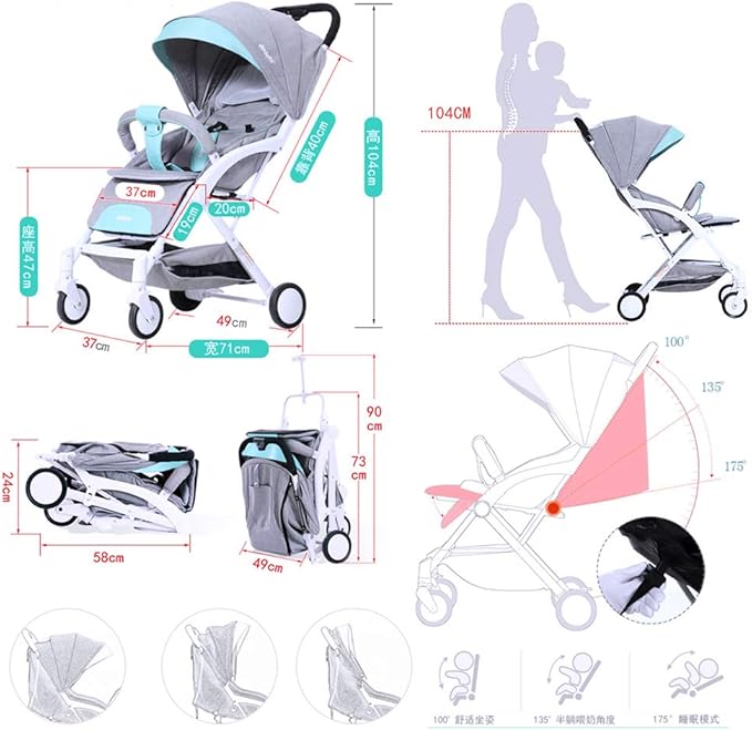 poussette compacte inclinable