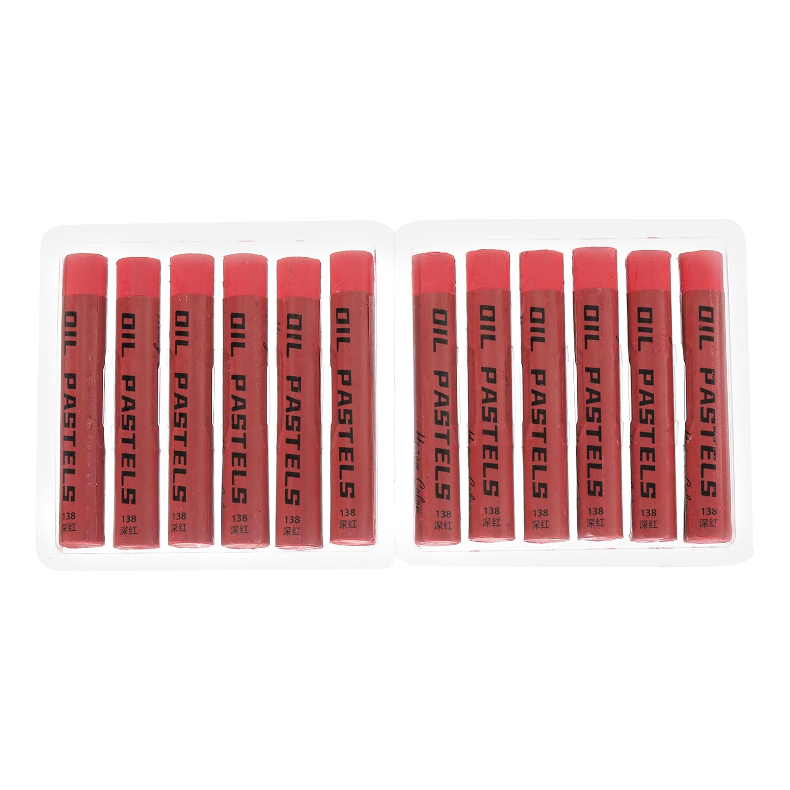 PATIKIL Red Oil Pastels, 12Pcs Soft Oil Crayons Creamy Pastels Stick Art Supplies for Art Painting Drawing Blending Graffiti for Artists Beginners