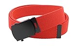 Canvas Web Belt Military Style with Black Buckle