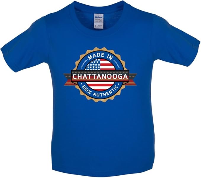 Made In CHATTANOOGA American Built Childrens Tshirt Blue XL 12