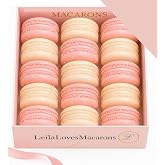 LeilaLove Macarons 15 Pink and white Macarons