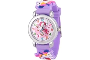 OFFCUP Kids Watch, 3D Cartoon Toddler Watches, Analog Quartz Watches for Girls Boys with Comfortable Silicone Band Best Toys Gifts for Girls Boys Age 3-12