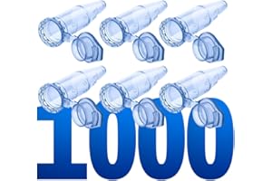 LabXcel Polypropylene Microcentrifuge Tube– Plastic Test Tubes with Caps, Printed Graduation, Snap Cap, High Speed Centrifugation, for Medical and Laboratory Use – Clear, (1.5ml, 1000pcs)