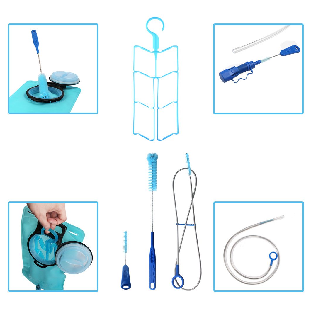 TAGVO Hydration Bladder Tube Brush Cleaning Kit, 6 in 1 Water Bladders