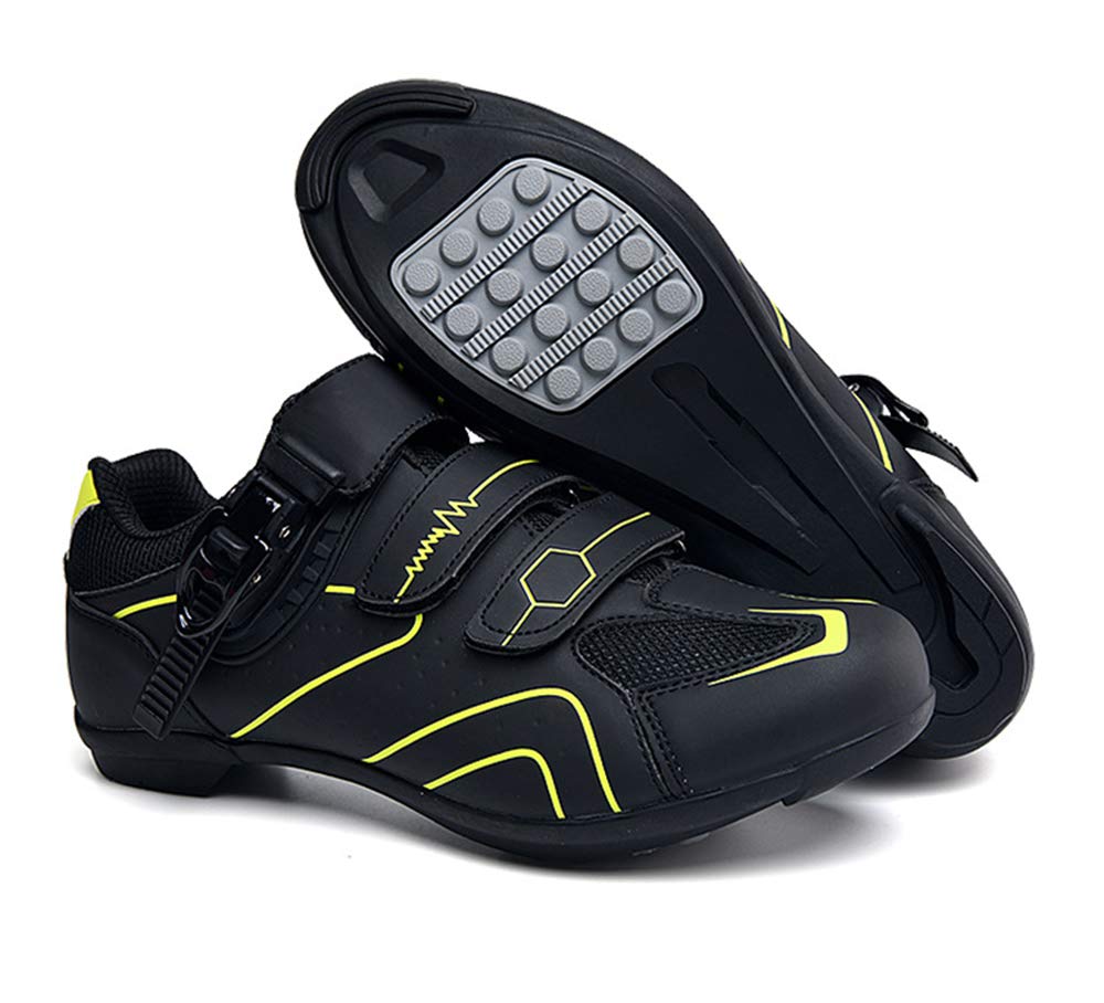 tangjiu Non-slip Cycling Shoes, Breathable Carbon Fiber Road and Mountain Bike Shoes, Assisted Sports Shoes with Reflective Strips