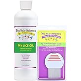 My Hair Helpers Dimethicone Oil and Nit Comb Removal Kit for Kids - for Louse and Lice Eggs, Works on 1-2 Children, 100% Effective