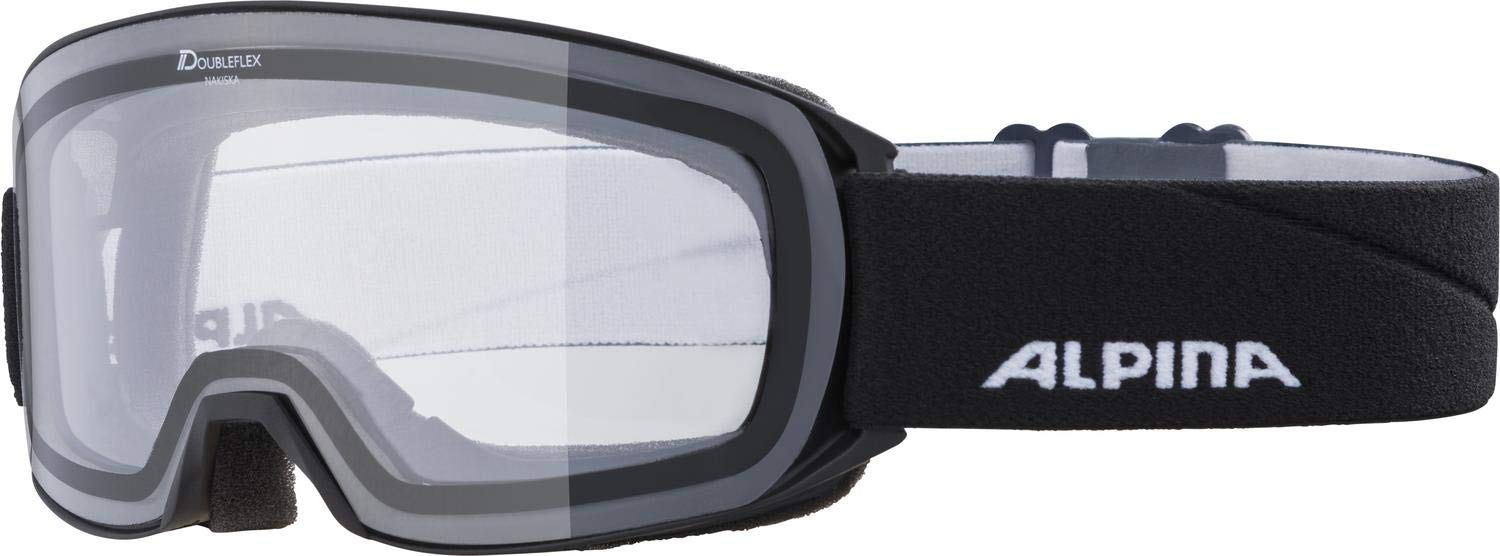 ALPINA Unisex - Adult, NAKISKA Dclear ski goggles, black, One Size