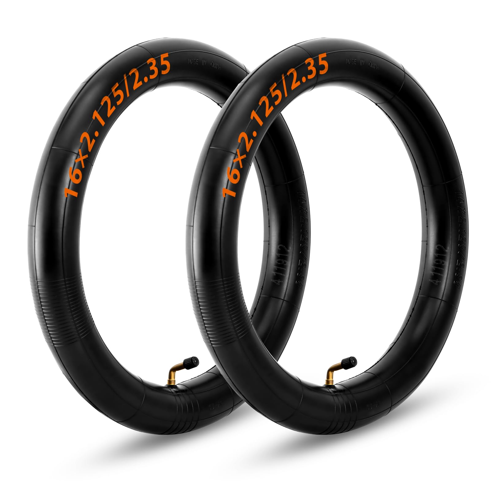 Photo 1 of 16×2.125 E-Bike Inner Tubes Compatible with Jetson and Gotrax Electric Scooters, Bike Tubes with Bent Valve Stem for 16×2.125/2.35 Replacement Electric Scooters and E-Bike.