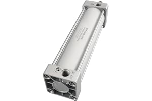 Baomain Pneumatic Air Cylinder SC 63 x 200-S PT 3/8, Bore: 2 1/2 inch, Stroke: 8 inch, Screwed Piston Rod Dual Action with MAGNET