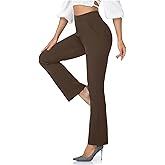Agenlulu High Waisted Dress Pants for Women Petite/Regular/Tall Bootcut Pull On Yoga Work Slacks Pockets 28"/29.5"/31.5"