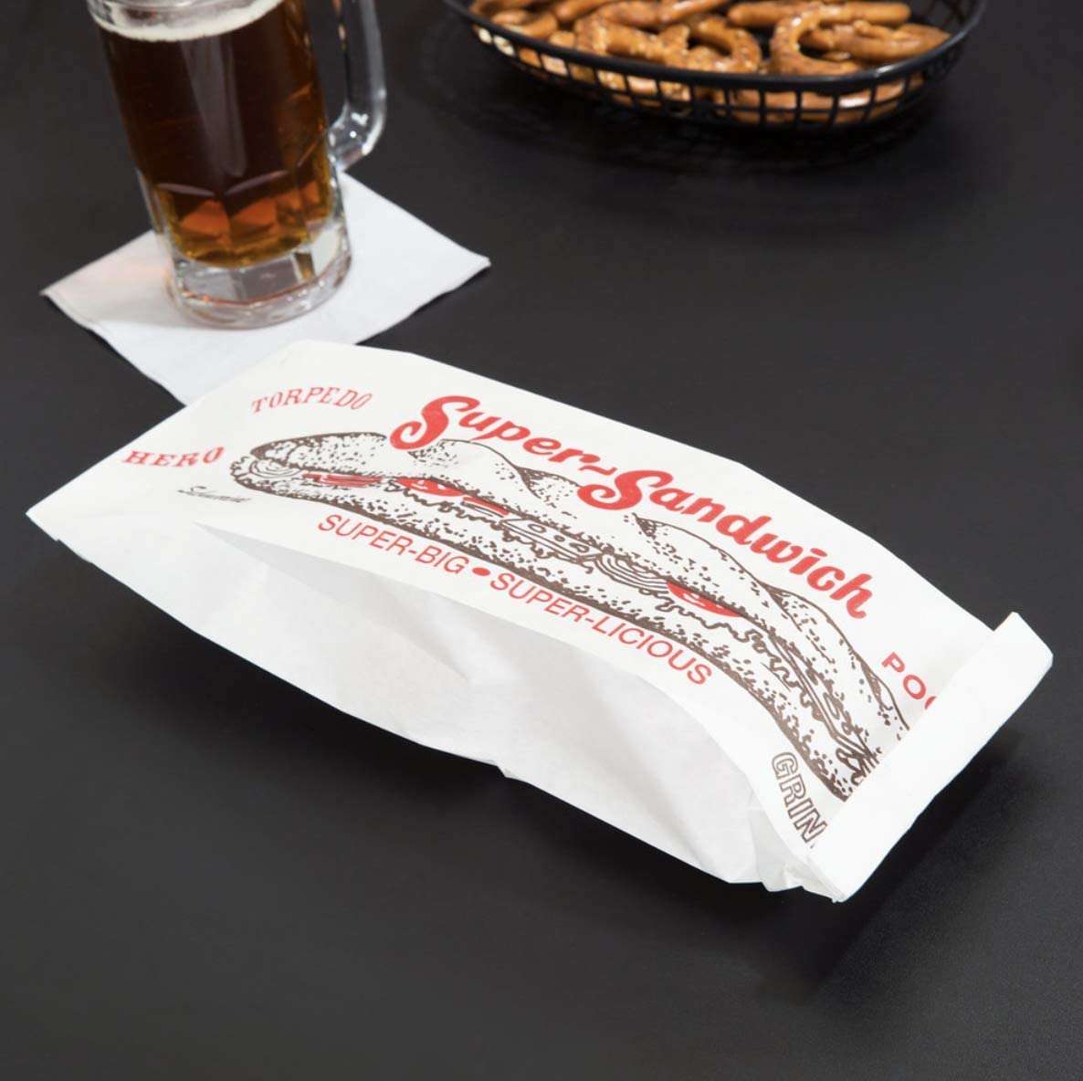 Mua 14” Sub Sandwich Bags (100) - Durable, Wide Gusset, with Nostalgic ...