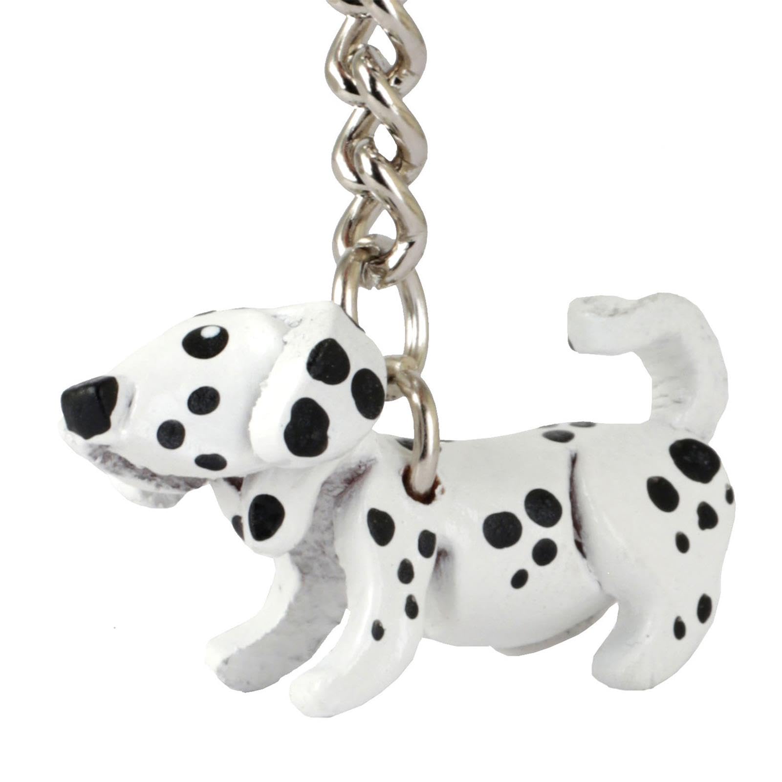MONKIMAU Leather Keyring Dalmatian Dog