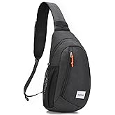 HALOVIE Anti Theft Crossbody Sling Bag RFID Travel Sling Backpack Lightweight Hiking Shoulder Chest Bag for Walking Work