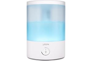 YOGIN Humidifiers for Bedroom Large room,Top fill 2.5L Ultrasonic cool mist Humidifiers for Baby Nursery and Plants,Up to 24 Hours of Operation, Auto Shut Off, 24dB Quiet,Night Light (Hu-02A-XNLit)