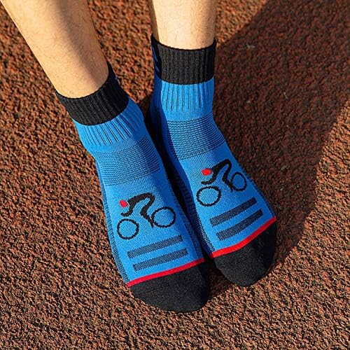 Pair of anti-moisture wicking ankle biking socks.