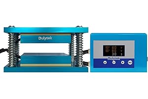 Dulytek Retrofit Two Channel Heat Plate Kit, 3" x 6" Anodized Aluminum Caged Plates, Working with 10-20 Ton Hydraulic or Air-Operated Shop Presses