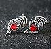Blingsoul Disc Game Merchandise Earrings - Red Crystal Dragon Studs Costume Jewelry Gift for Women | [J100022] Gam Throns