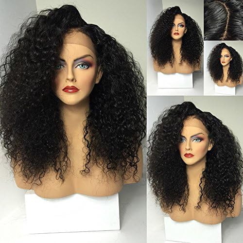 Alice Hair 250% High Density Kinky Loose Curly Wig Lace Front Human Hair Wigs With Baby Hair 2017 New Fashion Indian Virgin Hair Lace Wigs For Women (16 Inch, Lace Front Wig)