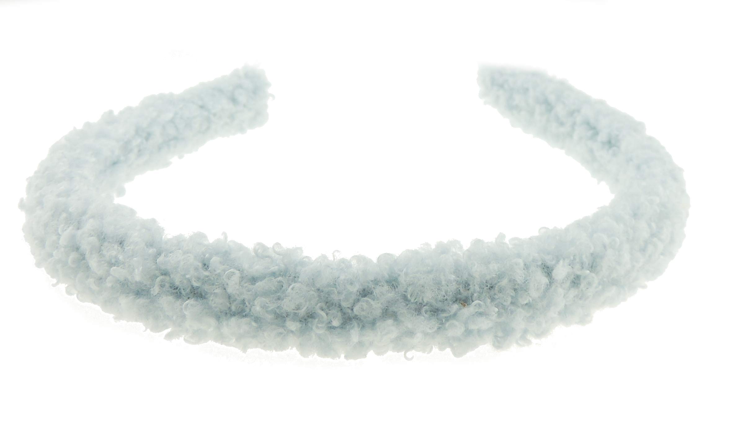 Girls Women Thin Narrow Winter Fluffy Plush Fabric Everyday Work School Gym Yoga Headband Alice Band Alice Band Hair Accessories Hairband Christmas Birthday Wedding Bridesmaid (Baby Blue)