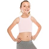 Kurve Premium Girls Seamless Supersoft Sleeveless Crop Tank Top - Stretchy Bra, UV UPF 50+ (Made in USA)