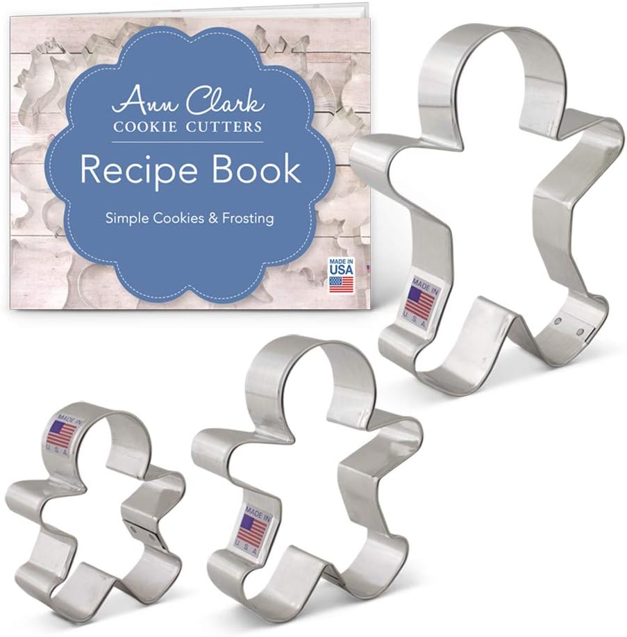 Ann Clark Cookie Cutters 3Piece Gingerbread Cookie Cutter Set with