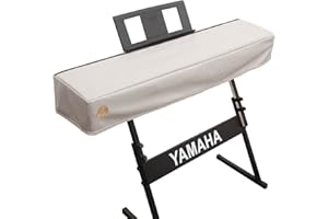 Mooson Keyboard Piano Cover Digital Piano Dust Covers Luxury Soft and Premium Surface Thickening Electronic Organ Covering Keyboard Update Encasement (White)