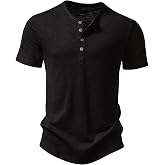 Men's Slim Fit Henley T-Shirt – Soft Stretch Cotton, Casual & Layering Essential - View #10