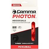 Gamma Photon Indoor Pickleballs, 26 Holes for Precise Indoor Flight, USAPA Approved Pickle Ball for Tournament Play, High Visibility, Durable, Consistent Bounce, Red