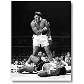 Brooke & Vine Muhammad Ali Poster (UNFRAMED 12 x 16) Muhammad Ali Wall Art for Men Boxing Sports Wall Decor Motivational Home Office Gym Mancave Boy Room Black History Month - Ali Portrait
