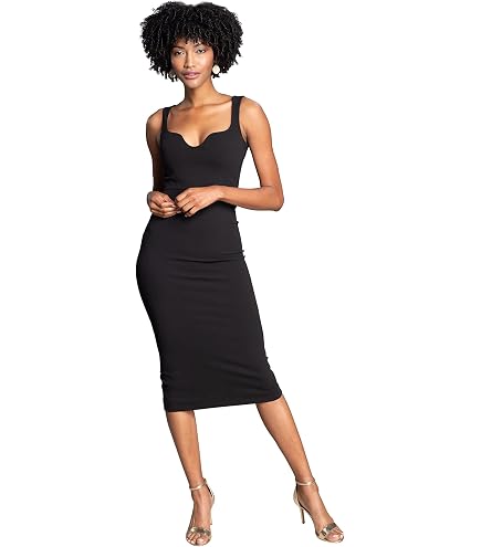 Dress the Population Women's Anita V-Neck Crepe Midi Dress, Dark Magenta, XX-Small : Clothing, Shoes & Jewelry