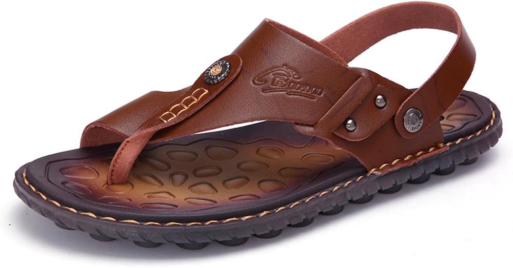 Amazon.com | YBK2668zongse43 EnllerviiD Men Toe Ring Flat Clip Sandal Back-Strap Dual-Use Beach 