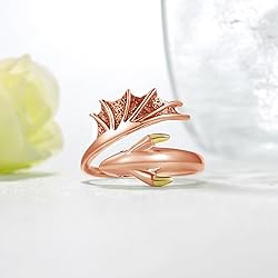 Daixiya Dragon Ring 925 Sterling Silver Adjustable