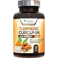 Turmeric Curcumin with BioPerine 95% Curcuminoids 1950mg with Black Pepper for Best Absorption, Made in USA, Natural…